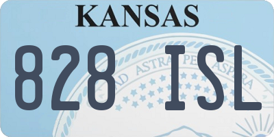 KS license plate 828ISL