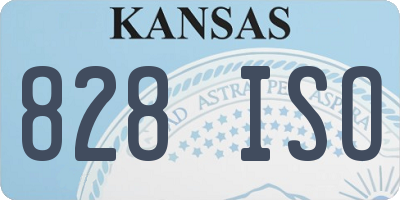 KS license plate 828ISO