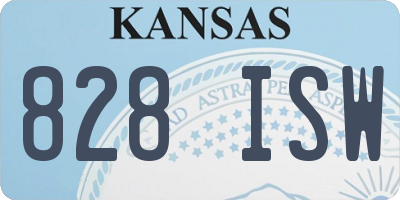 KS license plate 828ISW
