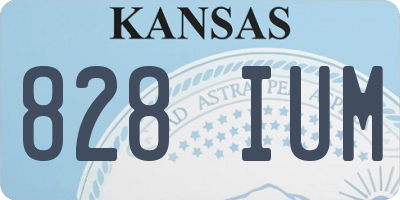 KS license plate 828IUM