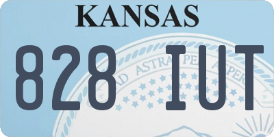 KS license plate 828IUT