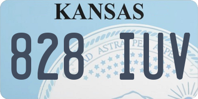 KS license plate 828IUV