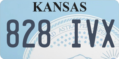 KS license plate 828IVX