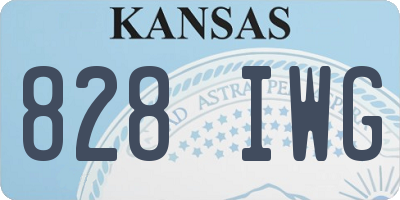 KS license plate 828IWG