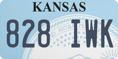 KS license plate 828IWK