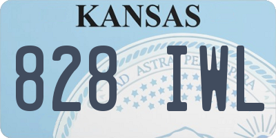 KS license plate 828IWL
