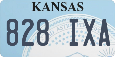 KS license plate 828IXA