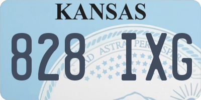 KS license plate 828IXG