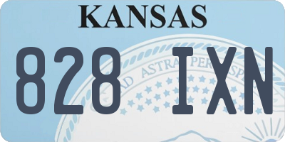 KS license plate 828IXN