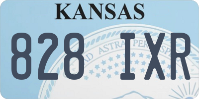 KS license plate 828IXR