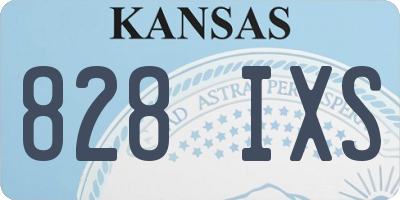 KS license plate 828IXS