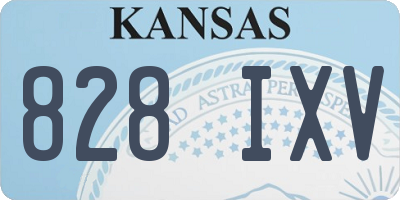 KS license plate 828IXV