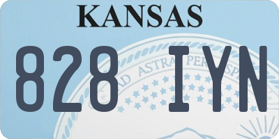 KS license plate 828IYN