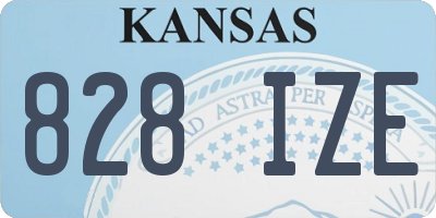 KS license plate 828IZE