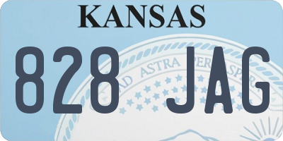 KS license plate 828JAG