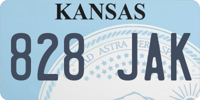 KS license plate 828JAK