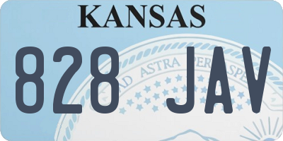 KS license plate 828JAV