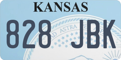 KS license plate 828JBK