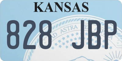 KS license plate 828JBP