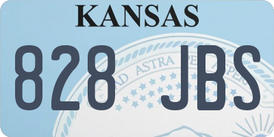KS license plate 828JBS