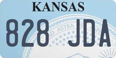 KS license plate 828JDA