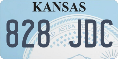 KS license plate 828JDC