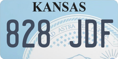 KS license plate 828JDF