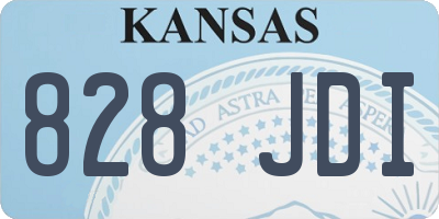 KS license plate 828JDI
