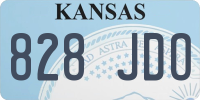 KS license plate 828JDO