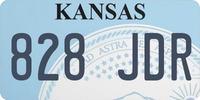 KS license plate 828JDR