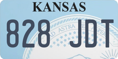 KS license plate 828JDT