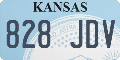 KS license plate 828JDV