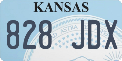 KS license plate 828JDX