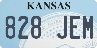 KS license plate 828JEM