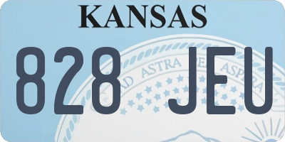 KS license plate 828JEU