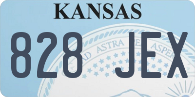 KS license plate 828JEX