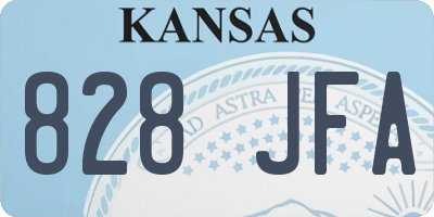 KS license plate 828JFA