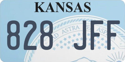 KS license plate 828JFF