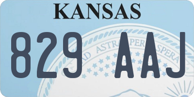 KS license plate 829AAJ