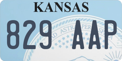 KS license plate 829AAP