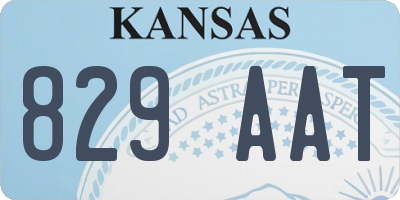 KS license plate 829AAT