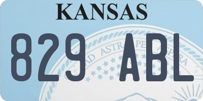 KS license plate 829ABL