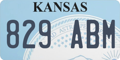 KS license plate 829ABM