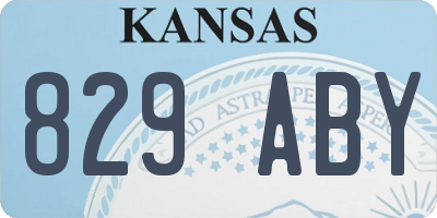 KS license plate 829ABY