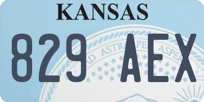 KS license plate 829AEX