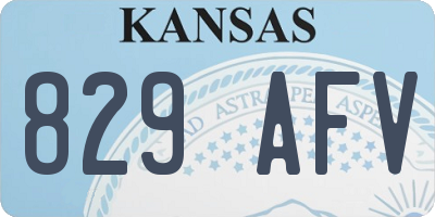 KS license plate 829AFV