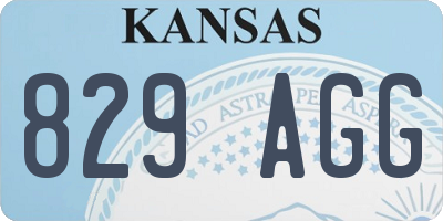 KS license plate 829AGG