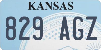 KS license plate 829AGZ