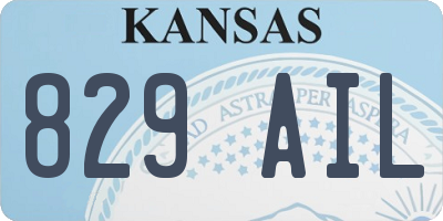 KS license plate 829AIL
