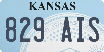 KS license plate 829AIS